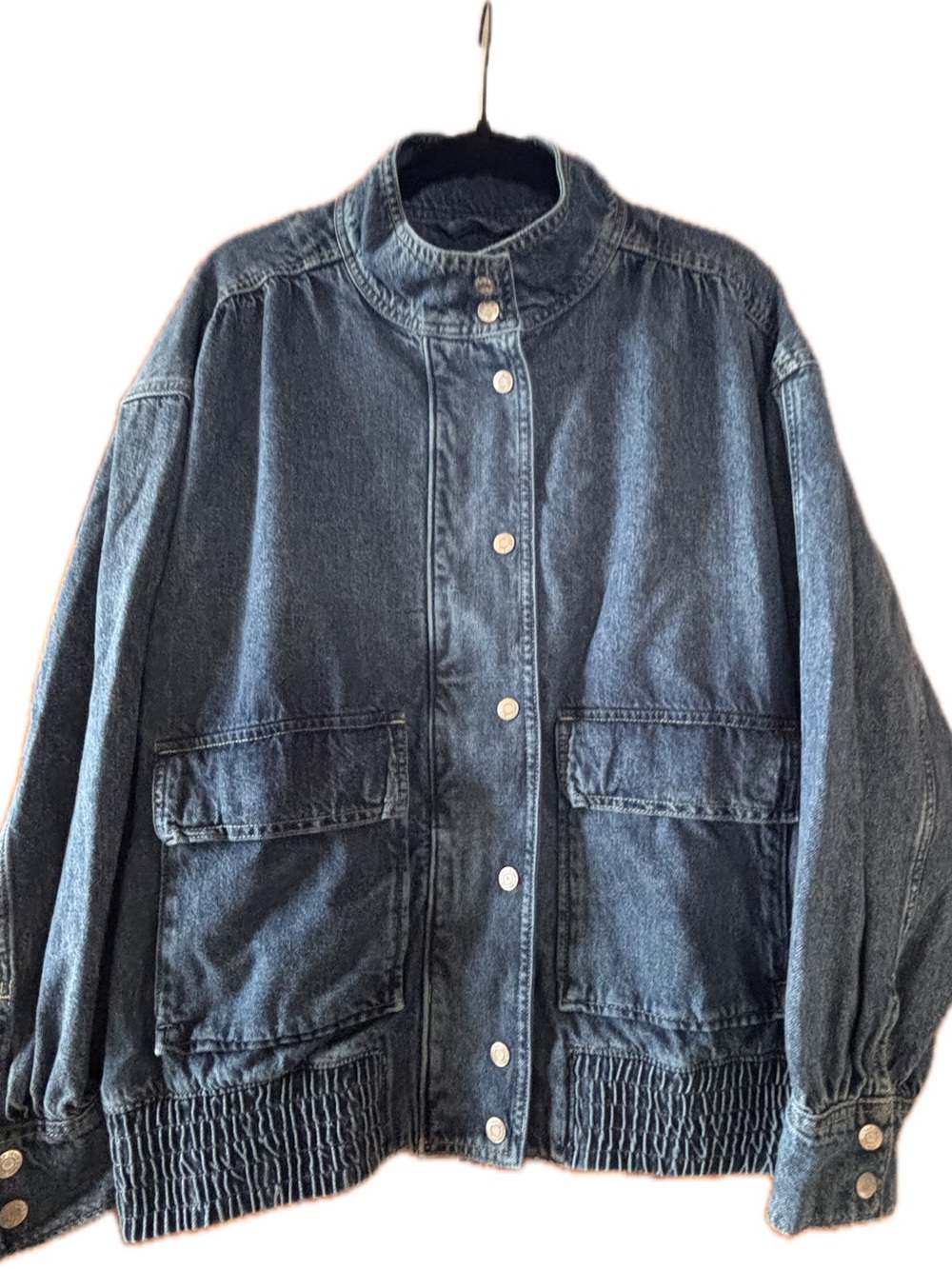 Vintage GAP Oversized Dark Blue Denim Bomber Jacket